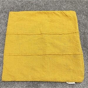 World Market 20x20 Pillow Case Mustard Yellow Textured Oeko-Tex Throw Cover